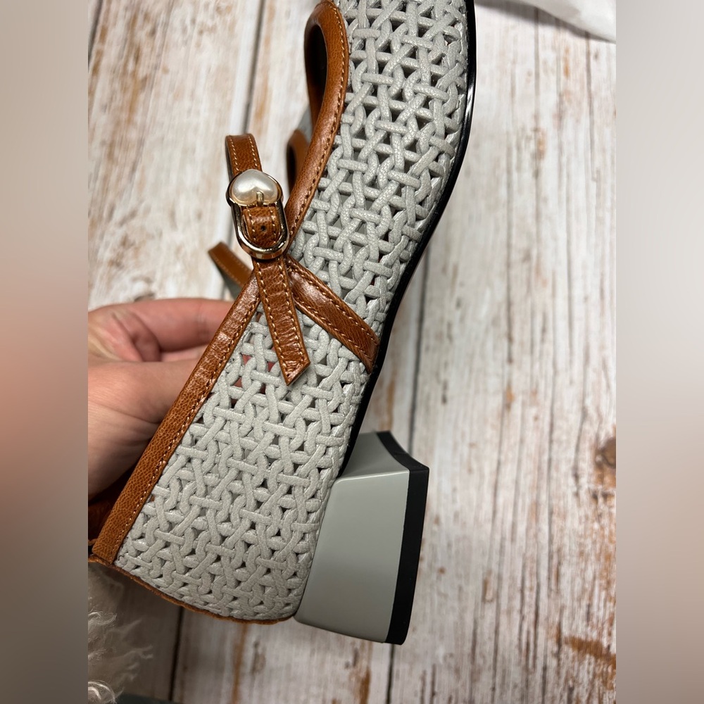 Gray Blue Women's leather Shoes - Picture 3 of 4